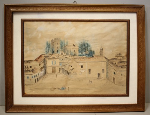 Antico quadro disegno - antico,
