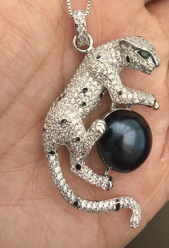 Collana con ciondolo - , leopardo