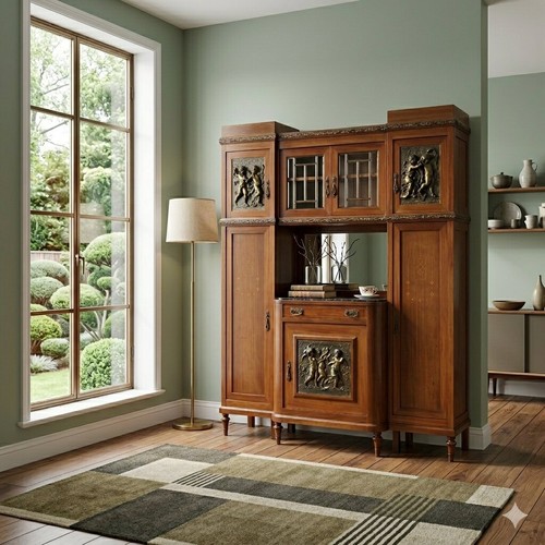 Credenza liberty antica mogano - liberty,