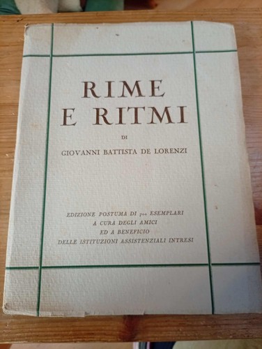 Rime ritmi b de lorenzi - di, g