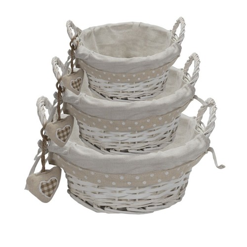 Set cestini vimini - vimini, rotondi