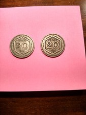 ITALIA REGNO 1918-19 - N. 2 MONETE da 20 CENT. ESAGONO - VITT. EMAN. III - USATE