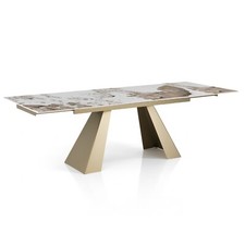 Tavolo marmo allungabile design vintage industriale moderno shabby chic