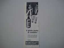 advertising Pubblicità 1962 APERITIVO BIANCOSARTI BIANCO SARTI