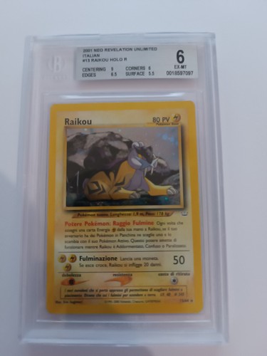 Pokemon 2001 bgs raikou holo - pokemon,