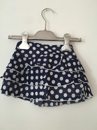 Gonna volant pois blu bianco - pois,