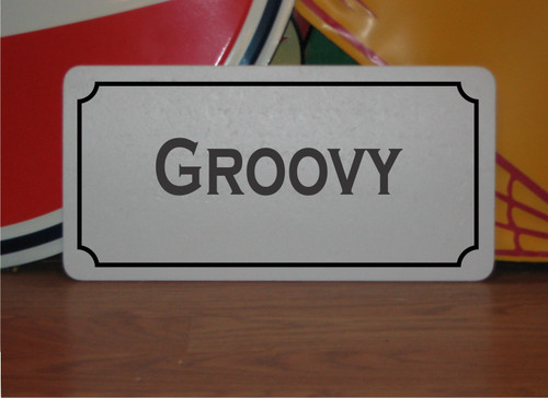 Insegna metallo groovy - metallo,
