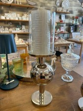 Candelabro Design SHINE 38cm - Alluminio Lucido & Vetro - Elegante Regalo