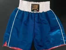 Pantaloncini da boxe LEONE DOUBLE FACE  ROSSO BLU Fight Boxing Muay Thai MMA Art