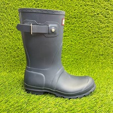 Stivali Wellington Hunter Originali Corti Donna Taglia 6 Blu Outdoor Impermeabili