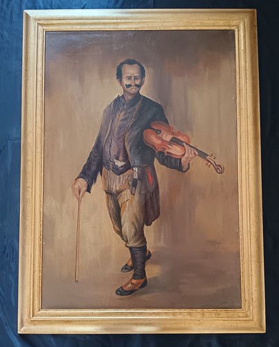 Grande dipinto olio tela - olio, su