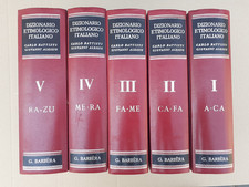 DIZIONARIO ETIMOLOGICO ITALIANO. 1975 Barbera editore - 5 volumi