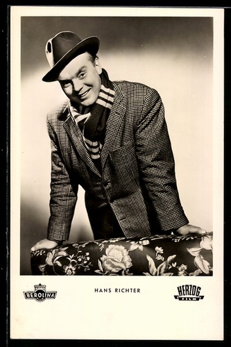 Cartolina attore hans richter - attore,