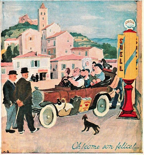 Pubblicita 1933 shell benzina - pubblicita',