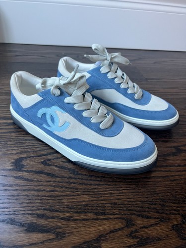 Chanel logo suede kidskin - chanel,