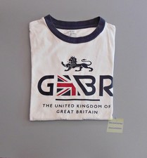 T-shirt maglietta Polo Ralph Lauren Bambino unisex Bianco Maniche Corte logo GBR