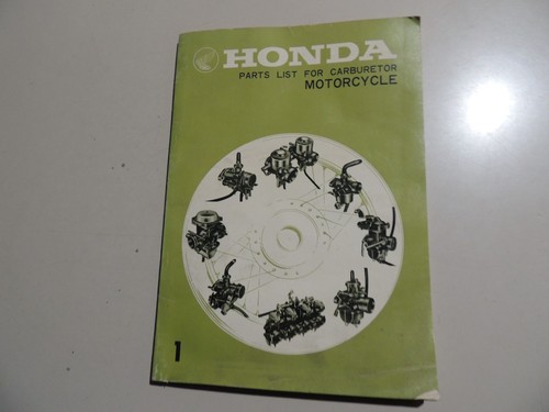 Elenco ricambi 1972 honda cd - elenco, s