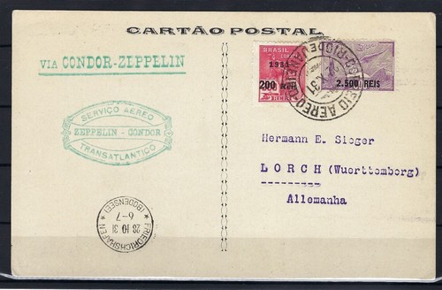 Zeppelinpost 1931 rio - rio, de