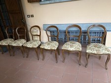 Set di 6 sedie sala da pranzo stile Luigi Filippo