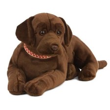 Peluche cane Labrador cioccolato gigante giocattolo morbido - 60 cm - natura vivente NUOVO