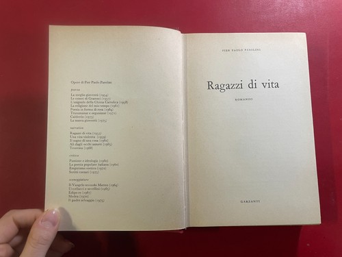 Pier paolo pasolini ragazzi - pasolini,