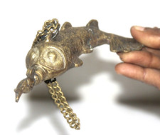 Antico Ottone Pesce Forma