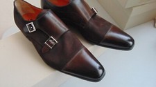 SANTONI  DOPPIA FIBBIA PELLE+RENNA 830,00 CART. 42 MARRONE SANT-BB66
