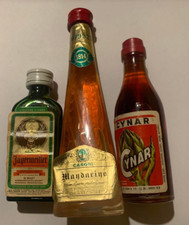 MIGNON LIQUORI 3 BOTTIGLINE DA APRIRE ANNI 70/80 Jagermeister-Cynar-Mandarino