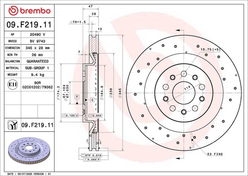 Dischi freno brembo ventilati - brembo,