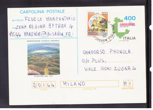 Cartolina postale 400 lire - cartolina,