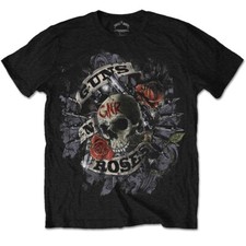 T-shirt ufficiale Guns N Roses nera firepower classica rock da uomo taglia