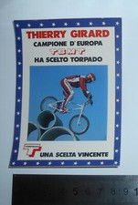 ADESIVO STICKER AUTOCOLLANT VINTAGE ORIGINAL CYCLING TORPADO THIERRY GIRARD 