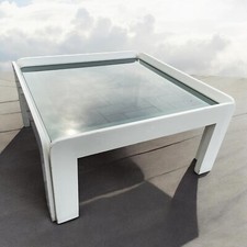 Tavolo Tavolino anni 70 vetro fumé modernariato Mid Century Design