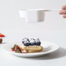 KM Cucchiaio Setaccio Farina Cucina Manico ABS Rete Fine per Cottura Zucchero in