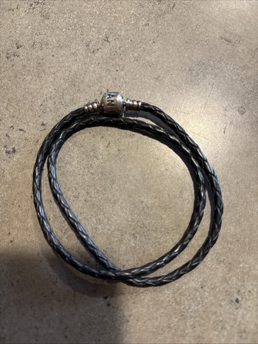 Pandora black leather woven - pandora,