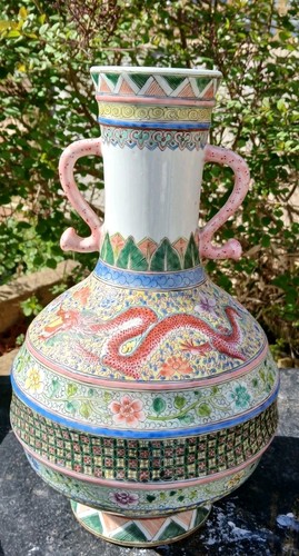 Grande vaso rosa famiglia