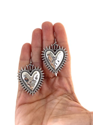Orecchini cuore sacro grandi - sacro,
