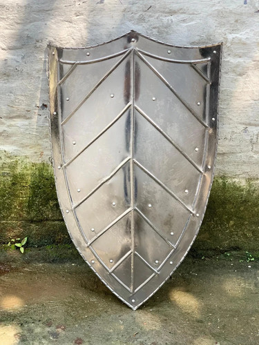 Scudo medievale acciaio - scudo,