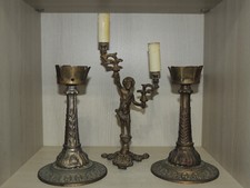 TRITTICO CANDELABRI IN BRONZO