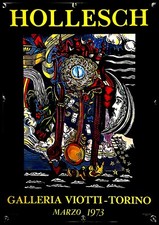 1973 * Manifesto, Poster Arte "Carlo Hollesch - Galleria Viotti, Torino" Italia