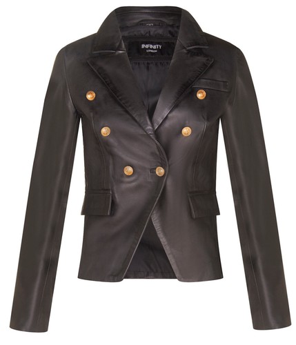 Giacca blazer donna nera vera