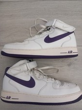 Nike Air Force 1s '82 bianco/viola con cinturino taglia 12