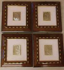 N4 Quadretti Quattro Stagioni Placca Argento 925%