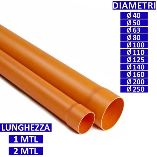 Tubo pvc arancione per - in,