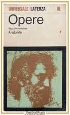 ETICA NICOMACHEA di Aristotele Opere volume VII 1973 Laterza Libro