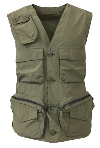 Aspesi gilet uomo colore kaki - gilet,