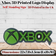 Insegna Autoportante Logo Stampato 3D Xbox Scrivania Gioco Decorazione Scaffale Collezionisti Arte