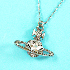 Collana Vivienne Westwood tono argento stella olografica sfera ciondolo confezione regalo set