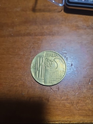 Moneta lire mussolini - moneta,
