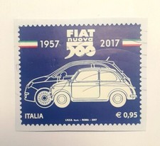2017 FRANCOBOLLO ITALIA USATO TIMBRATO FIAT NUOVA 500 .